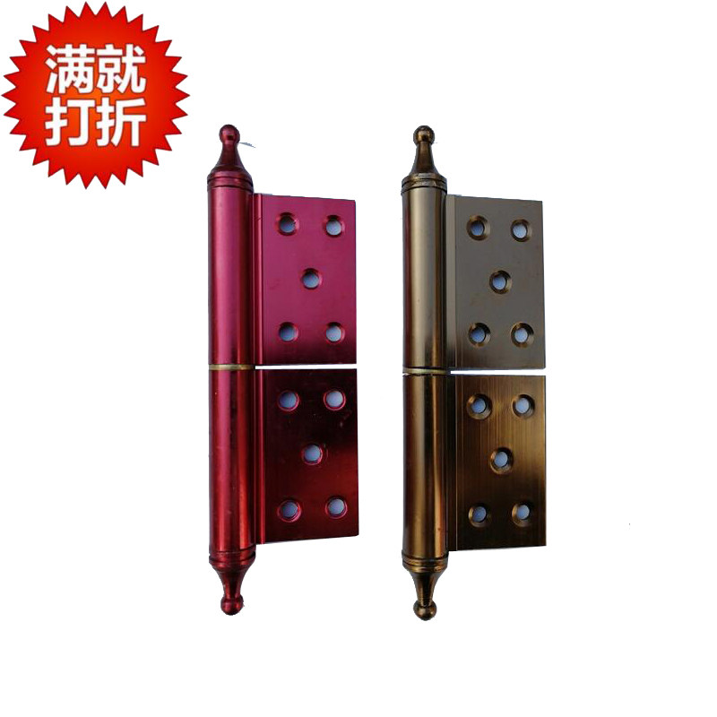5-inch removable hinge aluminum alloy crown head aluminum hinge Roberts Golden Gate hardware bathroom cyan rose gold
