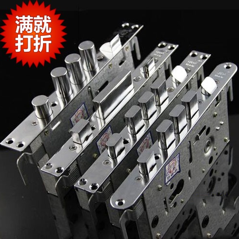 Stainless steel anti-theft door lock door lock body anti-theft door lock core old-style anti-theft door lock round head single hole