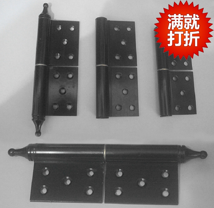 Black aluminum alloy flag hinge release hinge Gold 4 5 inch 5 inch hinge Aluminum alloy door can be removed up and down