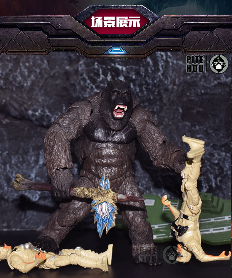 Куклы/ украшения/детали 哥斯拉大战金刚手办怪兽之王可动玩偶电影版红莲核能喷射模型摆件