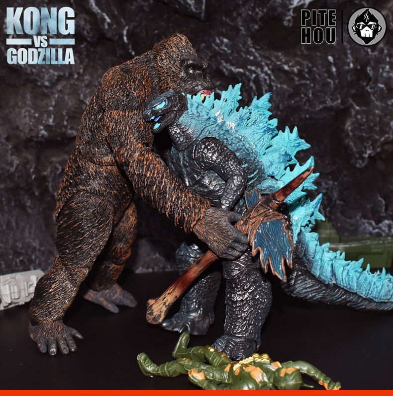 Куклы/ украшения/детали 哥斯拉大战金刚手办怪兽之王可动玩偶电影版红莲核能喷射模型摆件