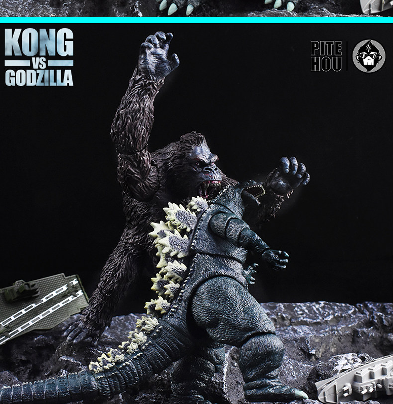 Куклы/ украшения/детали 哥斯拉大战金刚手办怪兽之王可动玩偶电影版红莲核能喷射模型摆件