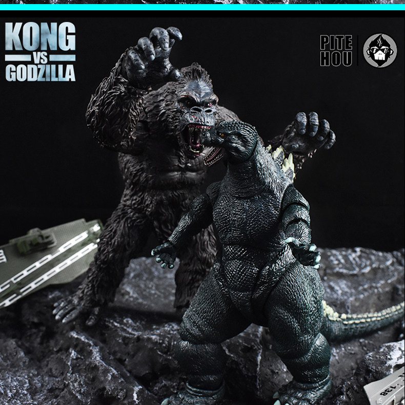 Куклы/ украшения/детали 哥斯拉大战金刚手办怪兽之王可动玩偶电影版红莲核能喷射模型摆件