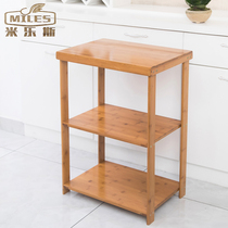 Nanzhu Fish Tank Rack Microwave Rack Kitchen Pan Bowls Containing Nanwood Printer Shelving Shelving Tea Set Teakettle Shelf