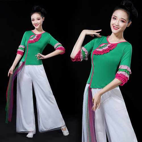 Chinese folk dance dress for women Ji Yangge costume performance dress female adult Fan Dance Umbrella Dance Costume square dance suit