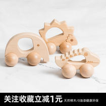 Childrens wooden toy car cartoon animals over home game solid wood 0 paint can nibble a kids birthday present