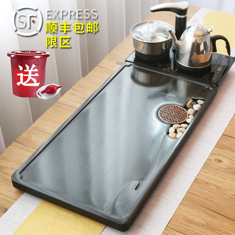 Simple whole piece Ujinshi tea tray polishing light luxury natural stone brewing tea table kung fu tea set home automatic