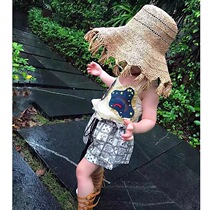 Child Clothing Girl Summer Girl Ocean Gas Suit Baby Children Vest Harnesses Shorts Shorts Three Sets Clear Bin No Withdrawal