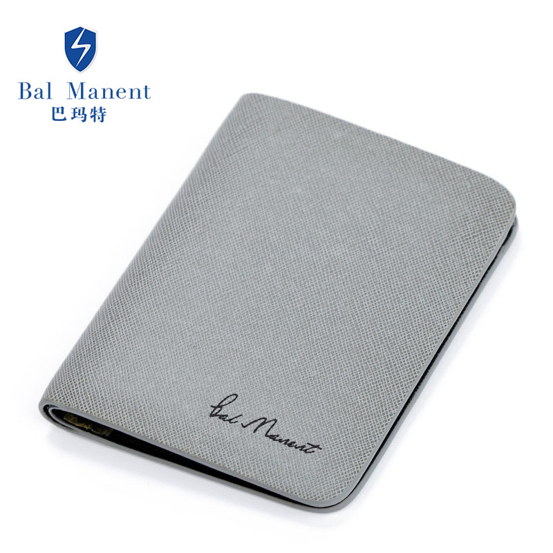 Barmat Ultrathin Fashion Tide Wallet Wallet Genuine Leather Calf Leather Short vertical Man Casual Money Clip Leather Clip