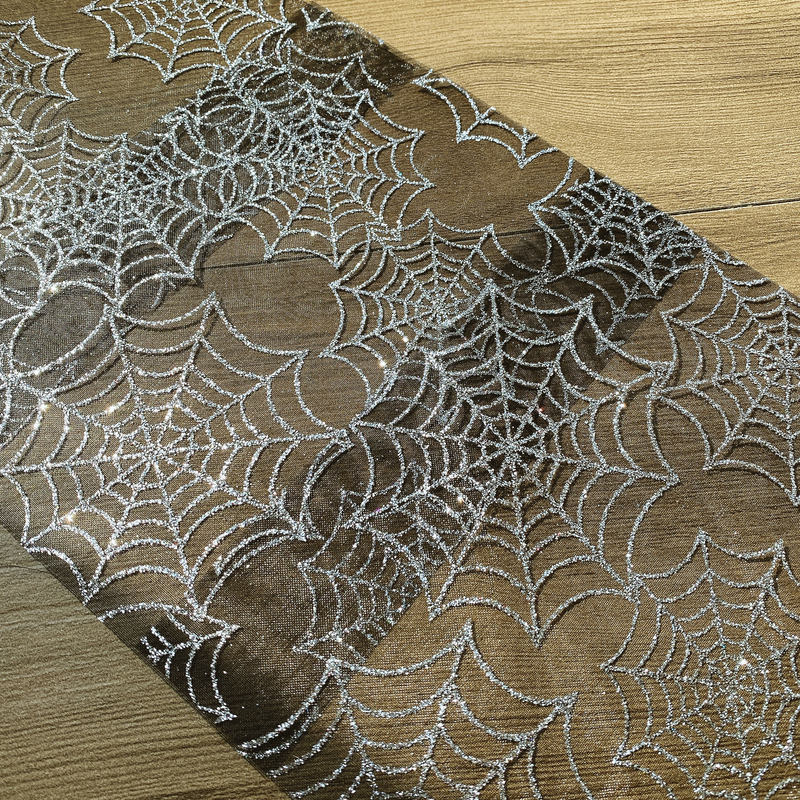 Halloween Decoration Gold Foil Mesh Journal Decoration Spider Web Christmas Decoration Pain-Relief Bag Background Paper