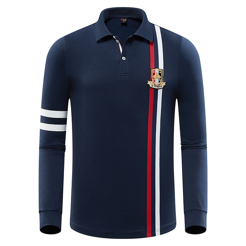 Fall new golf outfit men's clothes men's clothing long sleeves T-shirt polo shirt polo cotton