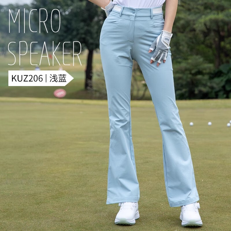 2026 Women's Golf Flared Pants Spring/Summer Golf Sports Pants Elastic Waist Slimming High-Waisted Style