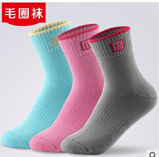 Golf socks cotton women's sports socks towel bottom socks sweat-absorbing warm autumn and winter thick socks