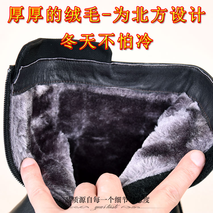 Giày cao cổ nam Giày da nam đế dày ống cộng với nhung mùa đông cao để giúp giày cao cổ mùa đông cotton Martin ủng nam giầy thể thao nam adidas