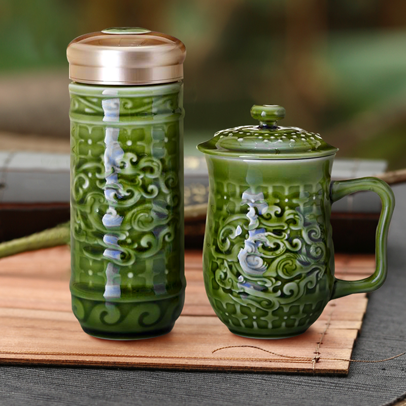 Trend in the must dry Tang Xuan active porcelain with the hand mark cup portable custom gift items cartridge cover ceramic tea water mug