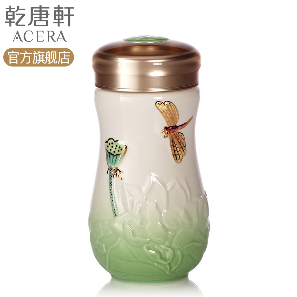 Do Tang Xuan work creative porcelain ceramic cup with coloured drawing or pattern with cover glass gifts accompanied cup with a cup of ceramic cup