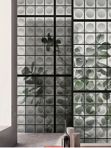 Облако -фог Полый стеклянный кирпичный кирпичный кирпичный квадратный ультра -белый