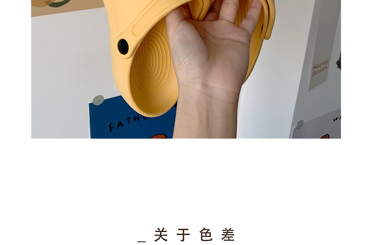 细细条 儿童洞洞鞋日系简约男童女童外穿沙滩凉鞋夏亲子包头拖鞋 — 56