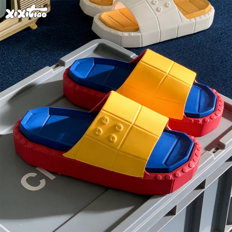 Thin Strips, Niche Design Style, Blocky Sandals for Men and Women, Trendy Color-Blocking, Thick-Soled, Summer Home and Outdoor Wear, Couple Slippers Thin Strips, Niche Design Style, Blocky Sandals for Men and Women, Trendy Color-Blocking, Thick-Soled, Summer Home and Outdoor Wear, Couple Slippers