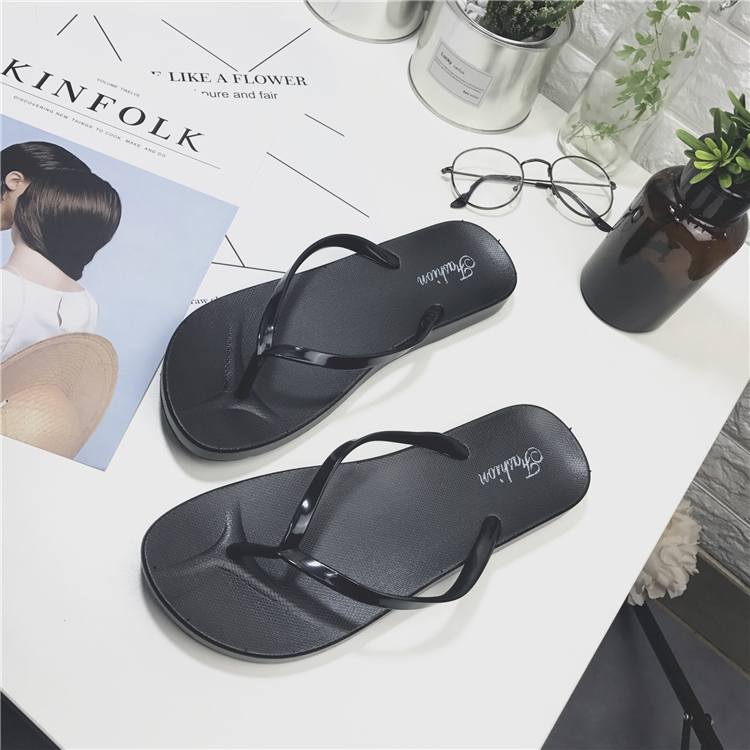 Flip-flop nữ mùa hè trượt sinh viên Hàn Quốc phiên bản của giày chân giản dị màu sắc hoang dã dép và dép đi trong nhà giày bãi biển phẳng