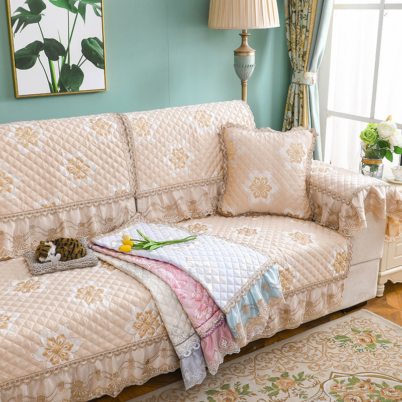 High-end sofa cushion four seasons universal fabric Nordic non-slip leather sand cushion sofa cover all-inclusive cover towel full cover