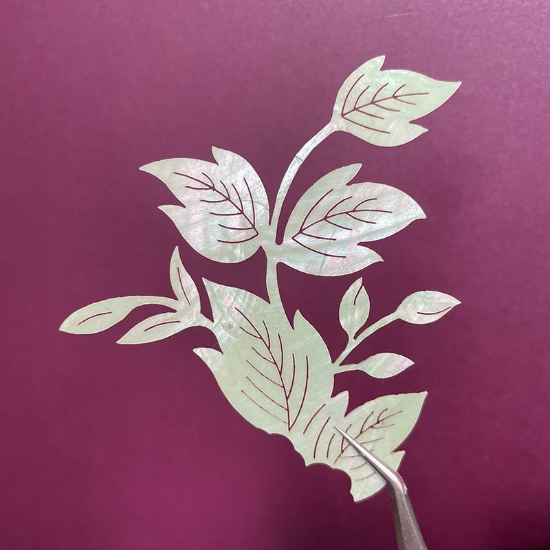 Colored abalone shell fragments manicure mother-of-pearl pieces inlaid lacquerware lacquer painting mobile phone shell antique DIY material flower branches