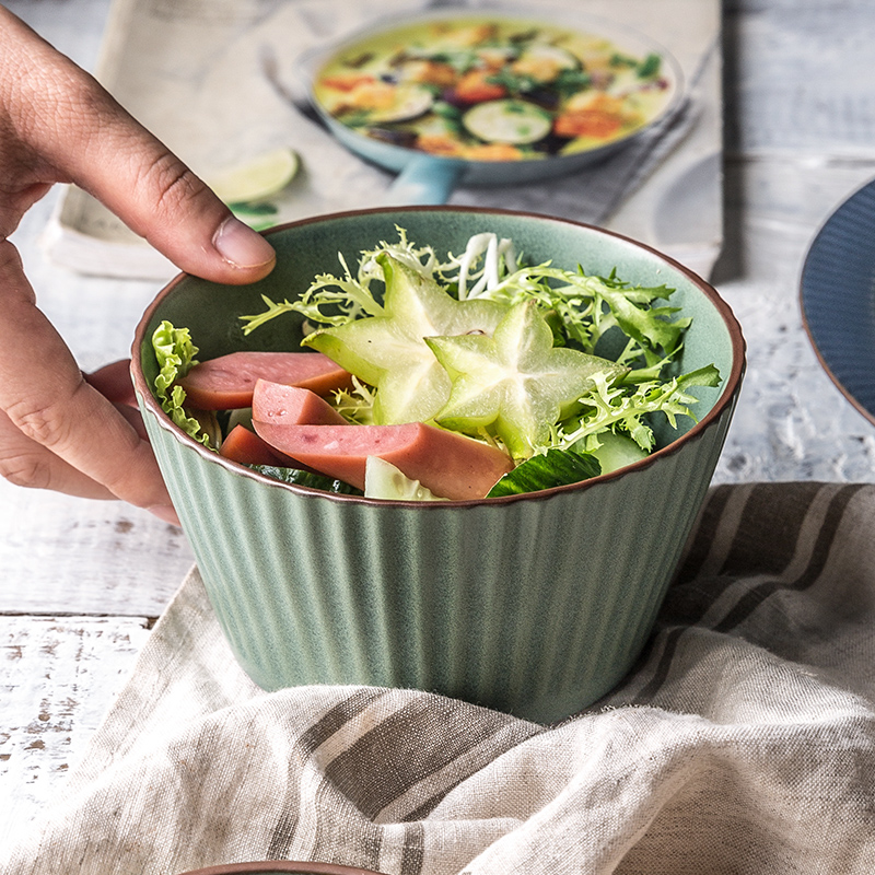 Bowl Home Eating Good-looking Bowls New Porcelain Bowls Rice Bowls Rice Bowls Salad Bowls Italian Noodle Bowls Creative ceramic Ware Tableware