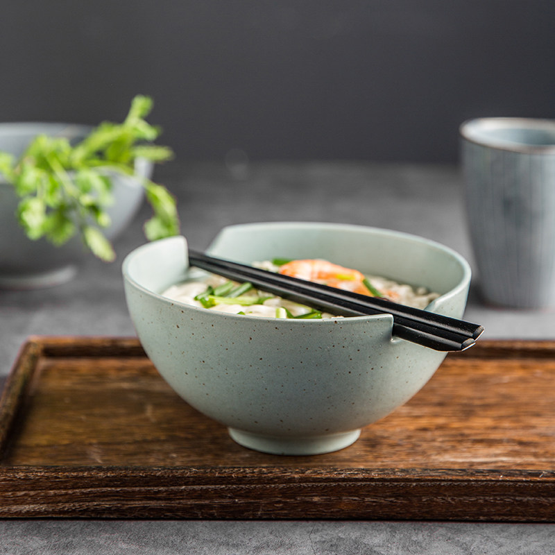 Porcelain Prince Japanese Creative Household Retro Personal Ceramic Tableware for Noodle Bowl Students with Bowl of Noodle Raffle