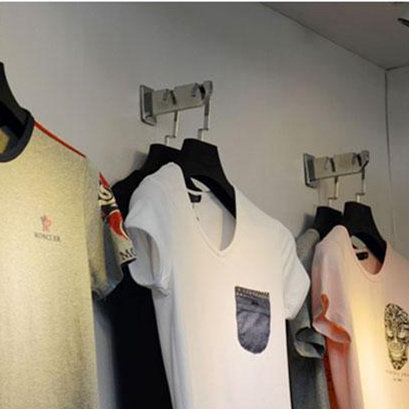 Stainless Steel Upper Wall Hook Clothing Store Point Hung Recessed Opening Single Piece Multiple Pieces Positive Hanging Clothing Rack Wall Hook Special Price