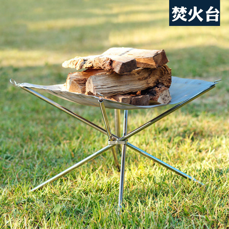 Outdoor Campfire Equipment Camping on fire desk Barbecue Firewood Stove Stainless Steel folding Carbon Oven Indoor Heating Stove