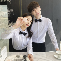 2021 Spring and Autumn Couple Long Sleeve Shirt Men and Women Slim Shirt Group Buy Hotel KTV Overalls Size Shirt