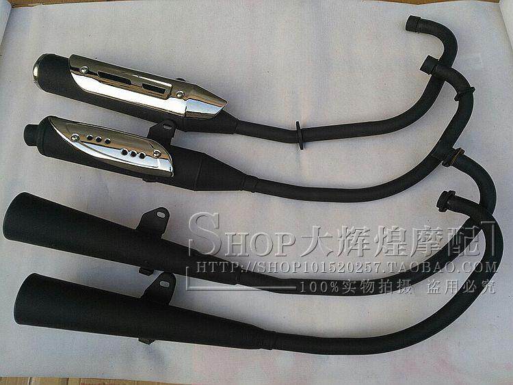 Suitable For Drilling Leopard Silver Leopard Imitation Racing GS Locomotive Exhaust Pipe Silencers Tobacco Cylinder Countries Triple Band Anti-Scalding Hood