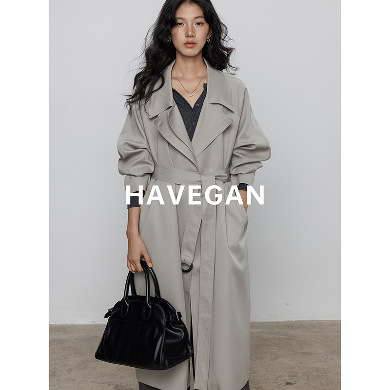 Havegan/Double-Layer Collar Lyocell Long-Sleeved Windbreaker Jacket for Women 2026 New Style Work Clothing Casual Top Havegan/Double-Layer Collar Lyocell Long-Sleeved Windbreaker Jacket for Women 2026 New Style Work Clothing Casual Top