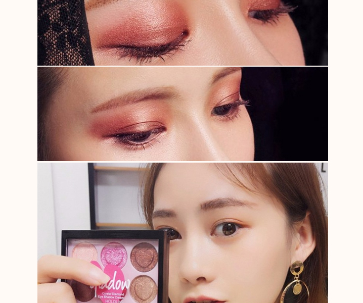 Giữ bóng nàng tiên cá sống màu bí ngô màu bưởi màu rượu vang đỏ đào trang điểm bóng mắt món ăn ngọc trai ướt bóng mắt - Bóng mắt phấn mắt kim tuyến