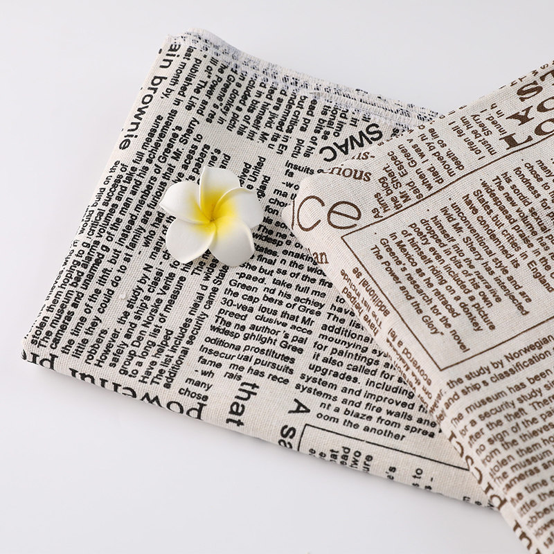 English newspaper printed cotton linen cloth net red live photo shoot Photographic beauty A makeup Gourmet Food children Costume Props Background Cloth