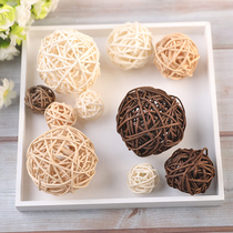 Natural rattan ball log silk bird nest love five-pointed star Forest dry flower Net Red live photo shoot photography props