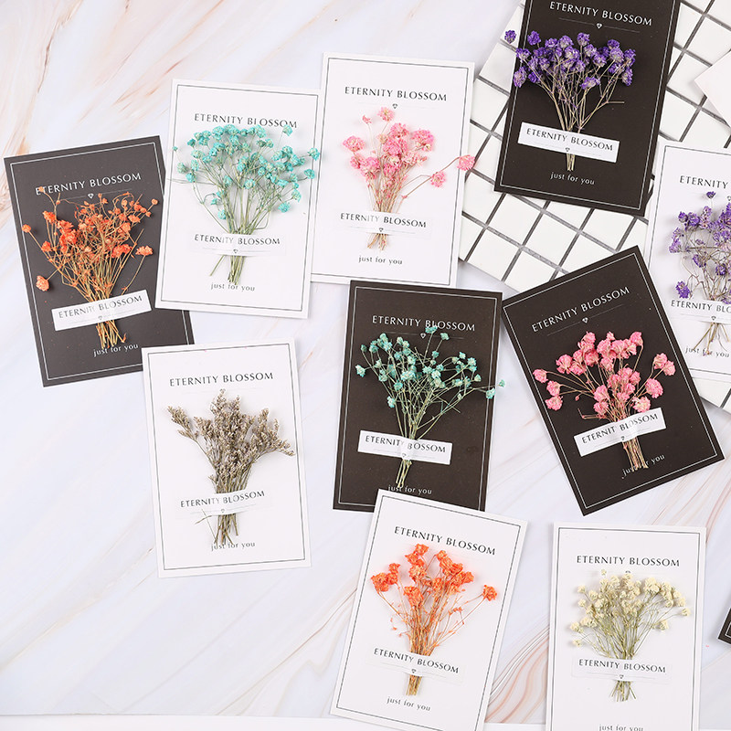 Dry Flowers full of Sky Star Card Artificial Card Small Qing fresh dry flower shooting props in photography