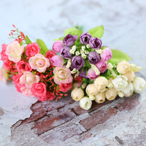 Net red ins simulation rose dancing orchid fake flower silk tea bag rose photo shoot photography live props