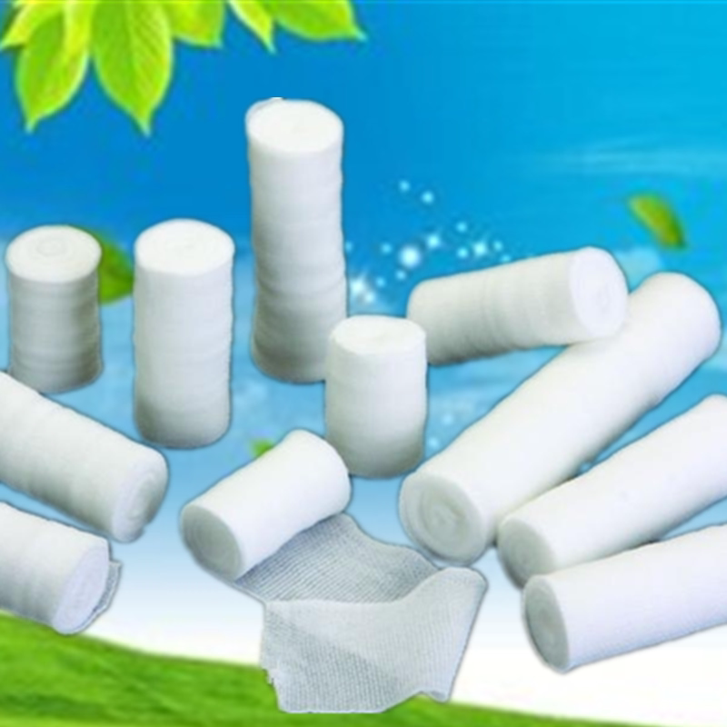 Gauze roll with skinned cotton gauze bandage Huaru gauze curly wound wrapped with fixed dressing bandage gauze