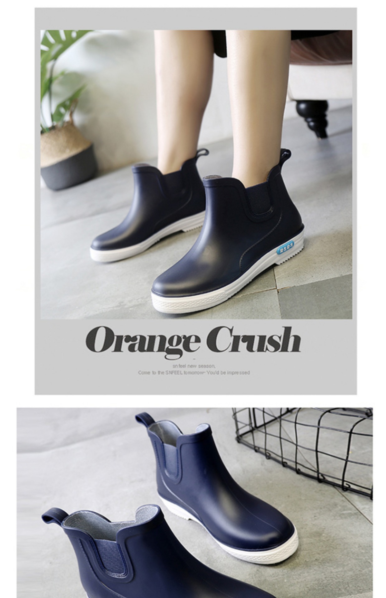 Mùa hè mưa khởi động nam ngắn ống non-slip giày thấp để giúp khởi động bằng phẳng giày làm việc không thấm nước giày cao su nhà bếp nam mưa khởi động dép nhựa đi mưa