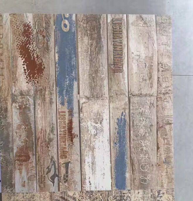 Xin Obo ceramic room dining room floor 60*60 antique pattern wood grain brick