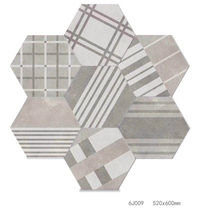 2018 Xin Obo ceramic 52 * 60CM retro floor cement brick puzzle horse honeycomb floor tiles