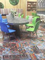 Spot New Fashion Hotel restaurant floor TV background wall art floral Kitchen home decoration floor tiles National style