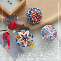 Hand bow ball material bag White blue hand bow ball DIY accessories bag Car hanging decoration handmade gift Novice set