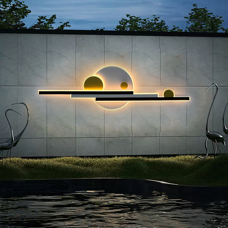 Outdoor Wall Lamp Waterproof Simple Villa Courtyard Lamp Solar Shadow Wall Landscape Background Wall Lamp Outdoor Atmosphere Light Outdoor Wall Lamp Waterproof Simple Villa Courtyard Lamp Solar Shadow Wall Landscape Background Wall Lamp Outdoor Atmosphere Light