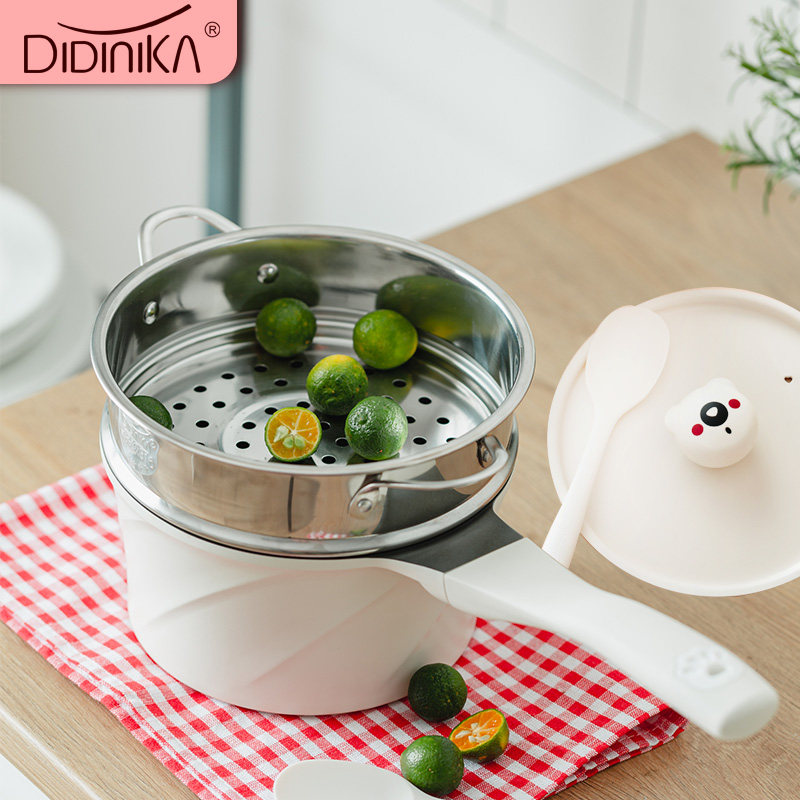 Didinica new 18CM cooking milk pot Instant noodle pot Frying one baby baby food pot Induction cooker universal