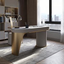 Italian desk designer study high-end desk boss table home creative rock board computer desk light luxury desk