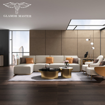 Charm master postmodern sofa L-shaped corner leather art Large household light luxury Hong Kong style living room furniture H727