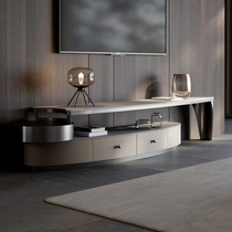 Light luxury Rock Board coffee table TV cabinet combination 2020 new large apartment TV cabinet film and television cabinet Hong Kong TV cabinet