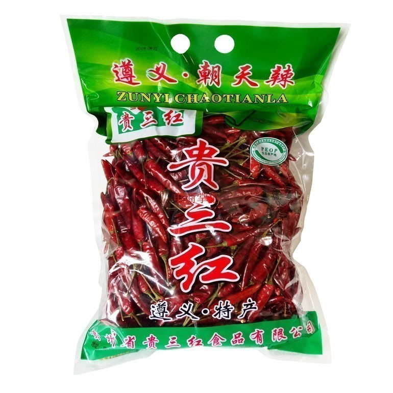 500g Guisan red dry peppers, Zunyi specialty of Guizhou Province, Chaotian pepper shrimp, millet pepper, hot selling